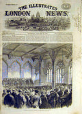 Original Old Antique Print 1865 New-Exchange Birmingham Opening 19th