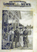 Original Old Antique Print 1892 Warwick Agricultural Show Prince Princess Wales