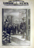 Old Antique Print 1902 Birmingham Banquet Chamberlain Townhall Secretary 20th