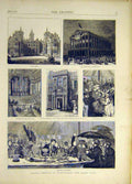 Old Antique Print 1872 Aston Hall Birmingham Prince Arthur Castle Lilium 19th