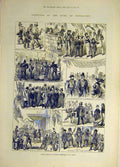 Original Old Antique Print 1879 Marriage Duke Connaught Windsor Sketches 19th