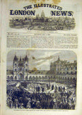 Original Old Antique Print 1869 Columbia Market Coutts Archbishop Canterbury