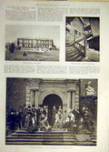 Original Old Antique Print 1894 Temple Newsam Duke Duchess York Building 19th