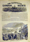 Original Old Antique Print 1871 Statute Holiday Margate Jetty People Ladies Boat