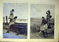 Original Old Antique Print 1888 Seaside Idylls Waves Mussel Gatherers Sketches