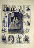 Original Old Antique Print 1883 Christmas Dinner Dyspeptic Artist Sketches 19th