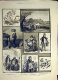 Original Old Antique Print 1883 Exhibition Browne Liverpool Fine Art Victorian
