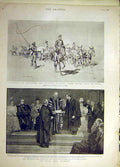 Old Antique Print 1896 Bulawayo Provisions Africa Royal Visit Wales Welsh 19th