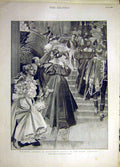 Original Old Antique Print 1896 State Concert Buckingham Palace Staircase 19th