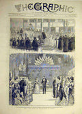 Old Antique Print 1875 Hrh Duke Edinburgh Leeds Ball Town Clerk Mayoress 19th