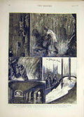 Original Old Antique Print 1876 London Water Supply Kent Water-Works Gallons