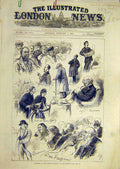 Original Old Antique Print 1880 Sketches Liverpool Election Ward Meeting People