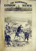 Original Old Antique Print 1876 War Servian Officers Greovatz Bosman Usicza