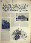 Original Old Antique Print 1892 Prime Minister Visit Liverpool Gladstone 19th