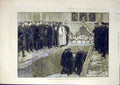 Original Old Antique Print 1881 Funeral Beconsfield Hughenden Church Wycombe