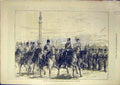 Original Old Antique Print 1872 Artillery Militia Yarmouth Prince Wales Quay