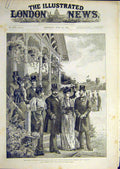 Old Antique Print 1892 Warwick Show Prince Wales Duke York Church Station 19th