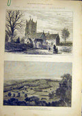 Original Old Antique Print 1873 Manoeuvres Dartmoor Sketches Bovey Chagford