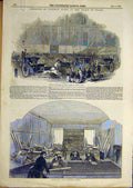Original Old Antique Print 1845 Railway Plans Board Trade Deposits Victorian