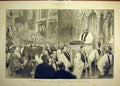 Old Antique Print 1897 Canterbury Archbishop Cathedral Service Religious 19th