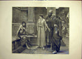 Original Old Antique Print 1884 Picture St Peter Christ Religious Loudan 19th