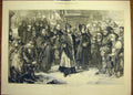 Original Old Antique Print 1872 Procession Holy-Thorn Hunt Fine Art Sketch 19th