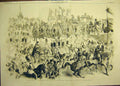 Original Old Antique Print 1857 Sketch Kamitz Emperor Empress Austria Pesth