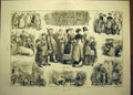 Original Old Antique Print 1880 Christmas Cattle Show Sketches Furniss People
