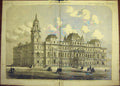 Original Old Antique Print 1857 Government Office Design Coe Hofland Architect