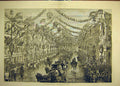 Original Old Antique Print 1886 Queen Liverpool Royal Procession Castle-Street