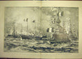 Original Old Antique Print 1901 Tsar Standart Cassini Loubet French Fleet Maud