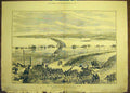 Original Old Antique Print 1877 War Russian Danube Braila Sketch Military 19th