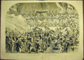 Original Old Antique Print 1856 Henry Seventh Christmas Westminster Hall 19th