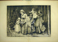 Original Old Antique Print 1874 Children'S Treat Syllabub Johnson Child Pudding