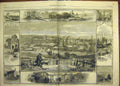 Old Antique Print 1858 Leeds Queen Visit Kirkstall Abbey Church Farnley 19th