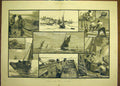 Old Antique Print 1883 Shrimping Thames River Fishermen Fishing Shrimps 19th