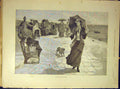 Old Antique Print 1893 Parade-Southsea Promenade Ladies Dog Sea-Side Walk 19th