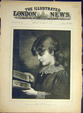 Original Old Antique Print 1887 My-Photo Schmiechen Girl Portrait 19th