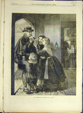 Old Antique Print 1871 Fourteenth February Valentine O'Niel Letters Post 19th