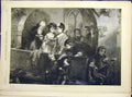 Original Old Antique Print 1870 Hughes Family Pew Church People Religious 19th
