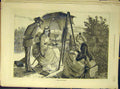 Original Old Antique Print 1872 Sketch Nature Lady Artist Book Man Country 19th