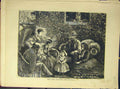Original Old Antique Print 1871 Rival Grandpa Grandma Child Adults Art Victorian