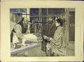 Original Old Antique Print 1883 Christmas Dinner Goose King Butcher Victorian