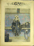 Original Old Antique Print 1875 Child Left-Called-For Dixon Waiting Station 19th