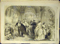 Original Old Antique Print 1859 Utopian Christmas Claxton Fine Art Victorian
