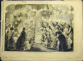 Original Old Antique Print 1858 -Christmas Return Godwin Sketch Children Dream