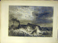 Original Old Antique Print 1871 French Mail-Boat Dover Weber Train Railway 19th