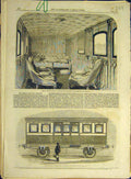 Old Antique Print 1861 Royal Carriage Queen London North-Western Railway 19th
