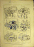 Original Old Antique Print 1890 Railway Accident Norton Fitzwarren Taunton 19th