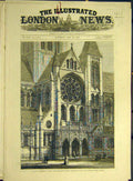Original Old Antique Print 1880 Cathedral Truro Architect Design Building 19th